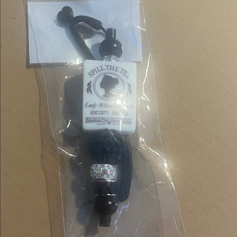 Spill The Tea Black Beaded bookmark  Holder